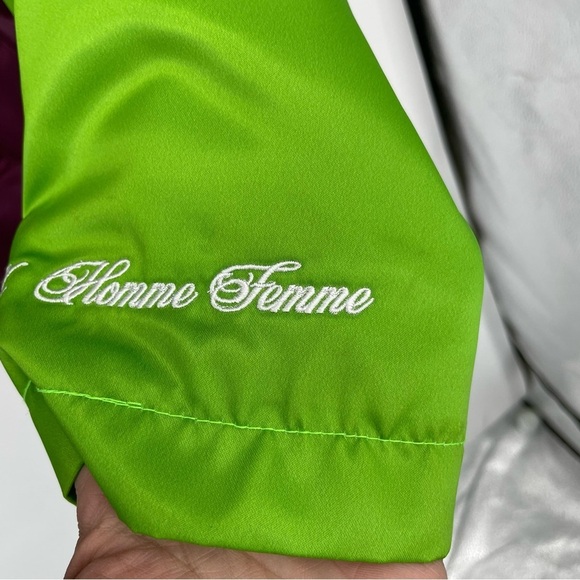 Homme + Femme x White Claw windbreaker claw breaker jacket purple green patches - Picture 6 of 10
